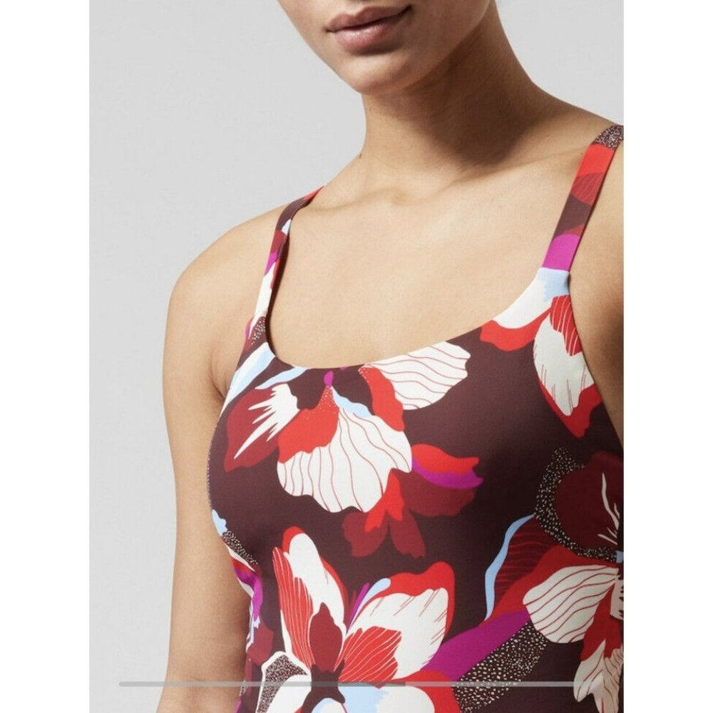 Athleta Hermosa One Piece Swimsuit Size XXS Pink Floral New With Tags - Picture 3 of 13